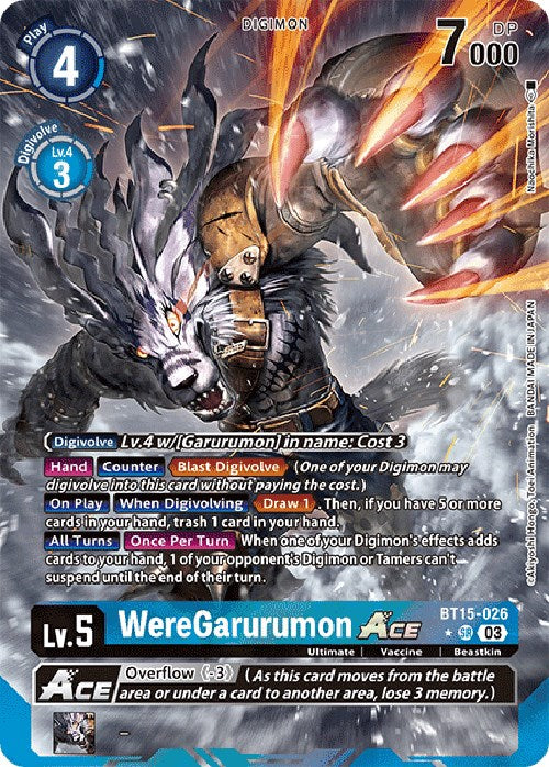 WereGarurumon Ace [BT15-026] (Alternate Art) [Exceed Apocalypse] Fashion