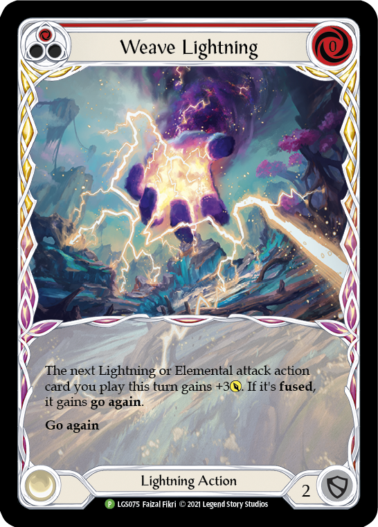 Weave Lightning (Red) [LGS075] (Promo)  Rainbow Foil Fashion