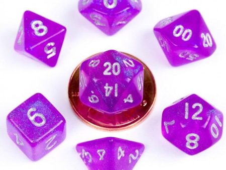 Mini Polyhedral Dice Set: Stardust Purple Supply