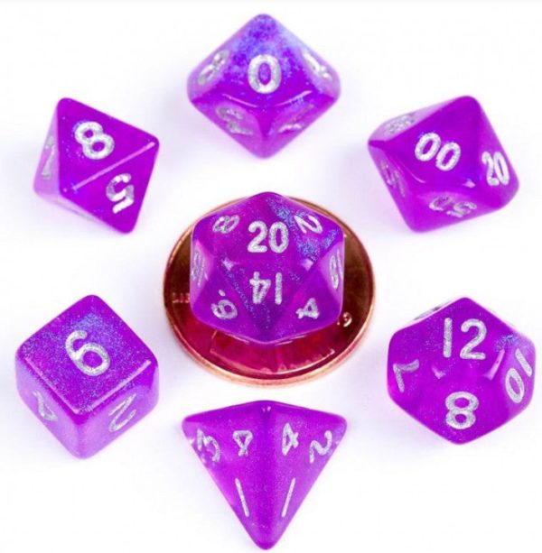 Mini Polyhedral Dice Set: Stardust Purple Supply