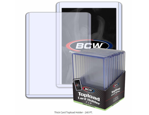 BCW Topload Holder 3 X 4 X 7 (240pt) 10pc on Sale