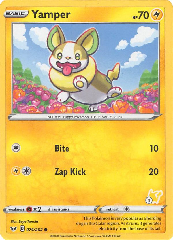 Yamper (074 202) (Pikachu Stamp #1) [Battle Academy 2022] For Cheap