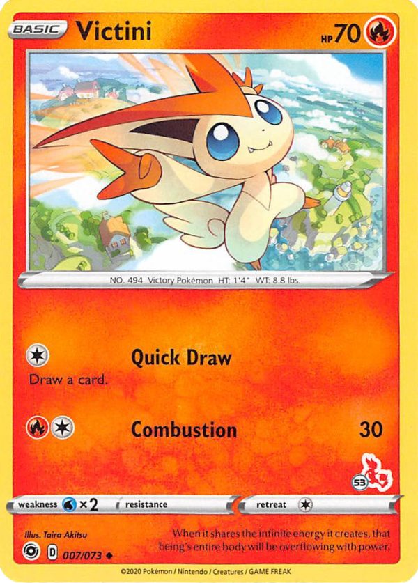 Victini (007 073) (Cinderace Stamp #53) [Battle Academy 2022] Online Sale