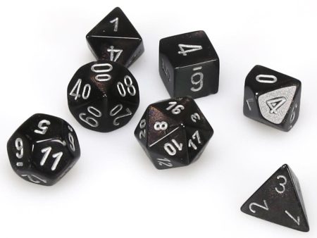 Chessex 7-Die Polyhedral Set -  Borealis (smoke silver) Online