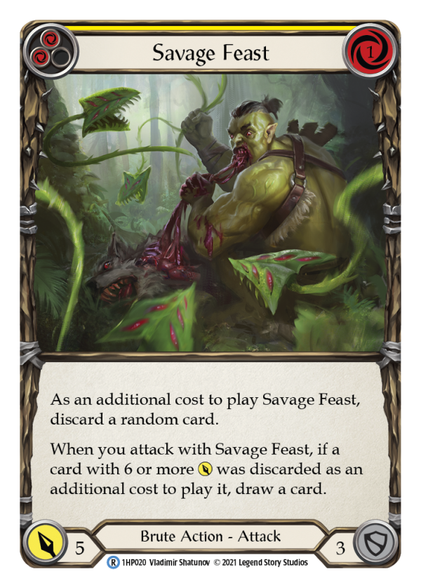 Savage Feast (Yellow) [1HP020] (History Pack 1) For Discount