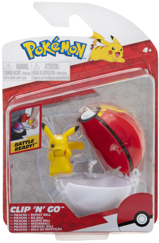 Clip n  Go! Pikachu & Repeat Ball For Cheap