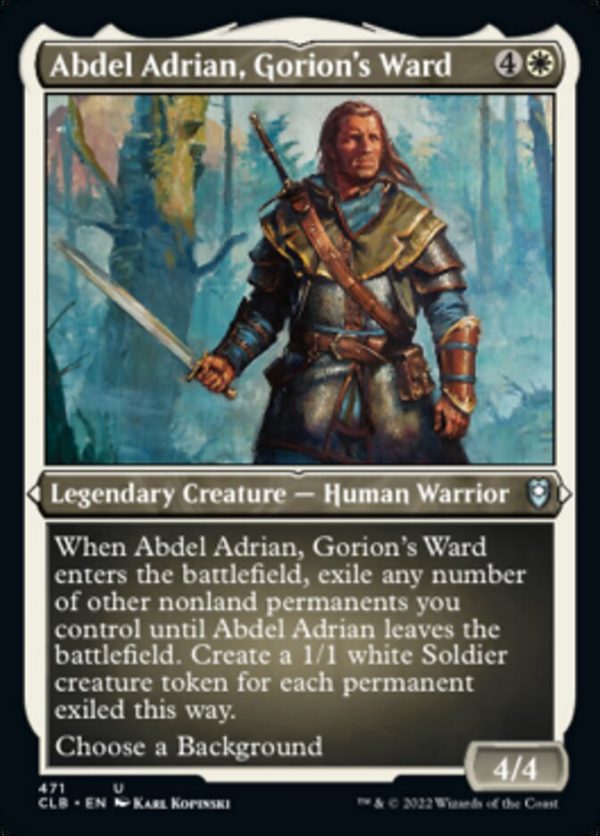 Abdel Adrian, Gorion s Ward (Foil Etched) [Commander Legends: Battle for Baldur s Gate] Supply