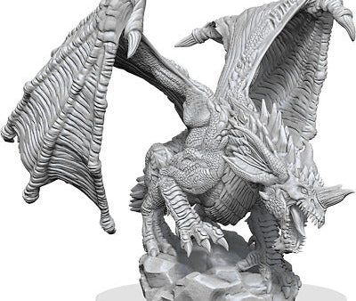 D&D Miniature Figurine - Young Blue Dragon For Cheap